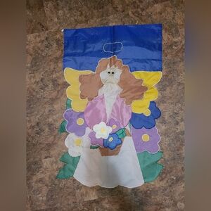 Colorful Springtime Angel Garden Flag